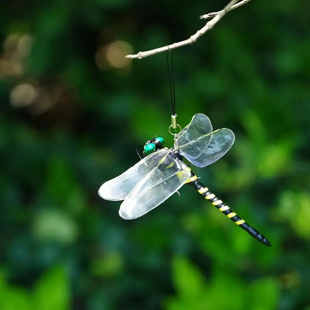 Naturion | Libellen-Abwehrdeko | Realistische Insektenattrappe | 12 cm für Garten & Outdoor