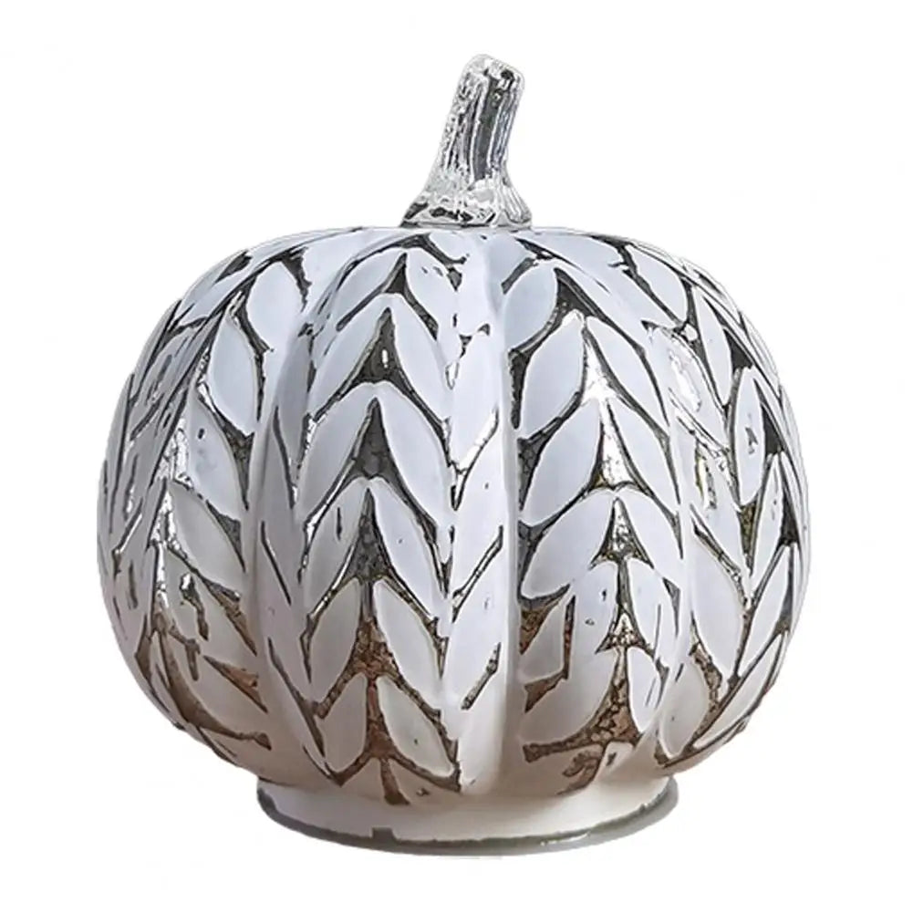 Aurelia Glow Glass Pumpkin Decoration | Starry Sky Design | LED & Timer Function | Autumn & Halloween