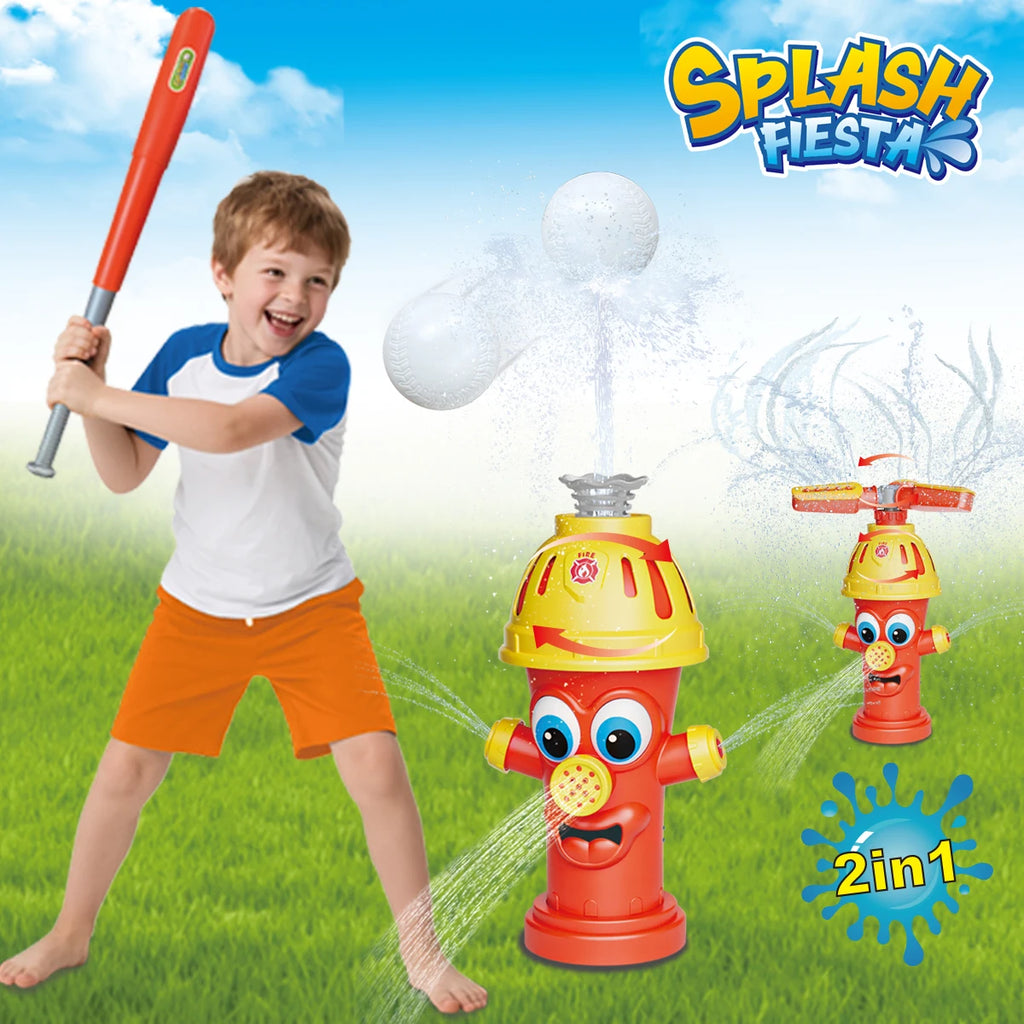 Splashino Hydranten-Wassersprinkler für Kinder | Garten-Wasserspielzeug | 360° Wasserspaß für Sommer & Outdoor
