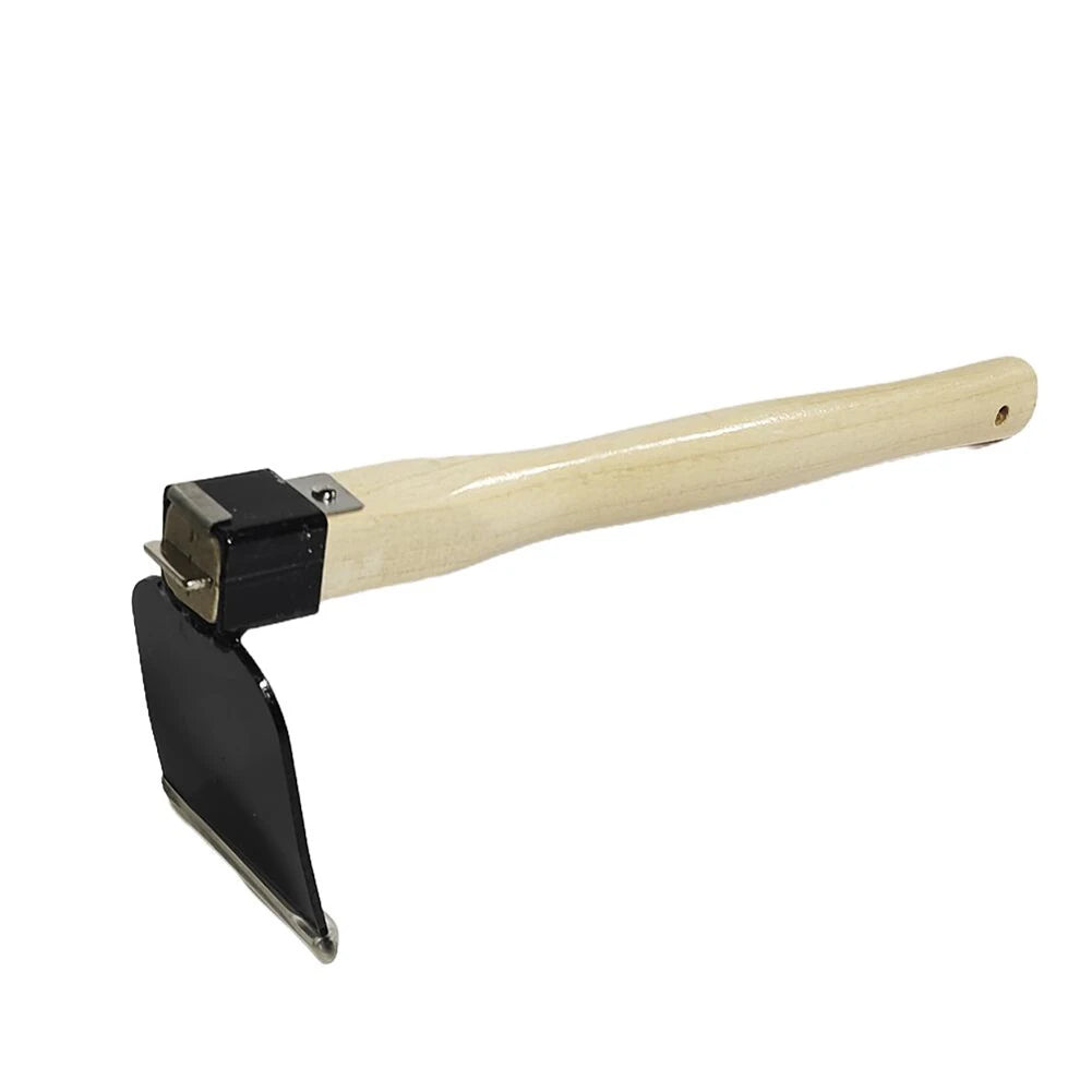 Grünvaro Handrechen 5 Zinken | Gartenkultivator & Mini-Hacke | Carbonstahl | Holzgriff | 38 × 21 × 8,5 cm