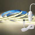 LumiFlex | COB LED-Lichtstreifen mit USB & Schalter | 320 LEDs/m | Flexibel & Selbstklebend