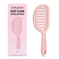 Glamorix Haarbürste Selbstreinigend | Anti-Statik | Faltbar | 18,2 x 6,4 cm Massagebürste