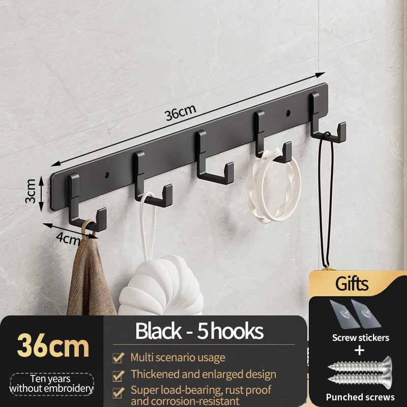 HangoMax Kleiderhaken Wand & Tür | Aluminium Haken für Garderobe, Eingang & Schrank | Stark & Platzsparend