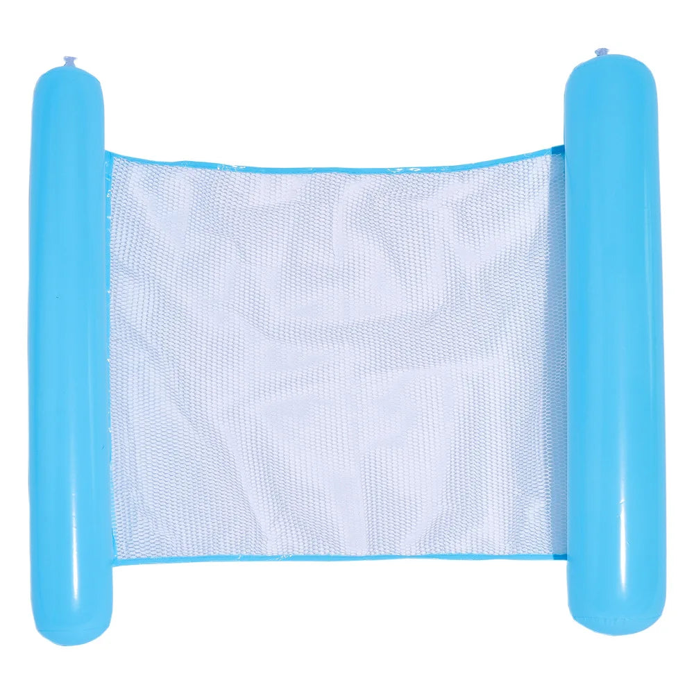 AQUAVIVA Inflatable Water Hammock | 130×70 cm | Foldable Pool Lounger with Backrest | Floating Bed for Pool, Beach & Vacation