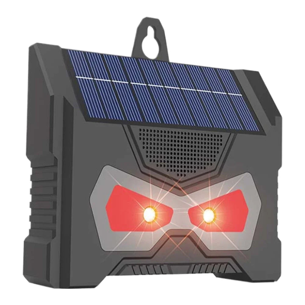 TerraShield | Solar Ultraschall-Tiervertreiber mit LED-Blitzlicht | Wasserdichter Wildtier-Abwehrschutz für Garten, Hof & Bauernhof