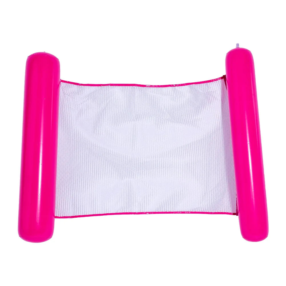 AQUAVIVA Inflatable Water Hammock | 130×70 cm | Foldable Pool Lounger with Backrest | Floating Bed for Pool, Beach & Vacation
