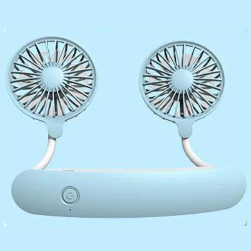Breezino Mini Halsventilator | USB Wiederaufladbarer Neckband Fan | Tragbarer Lüfter für Sport, Büro & Outdoor 30 cm