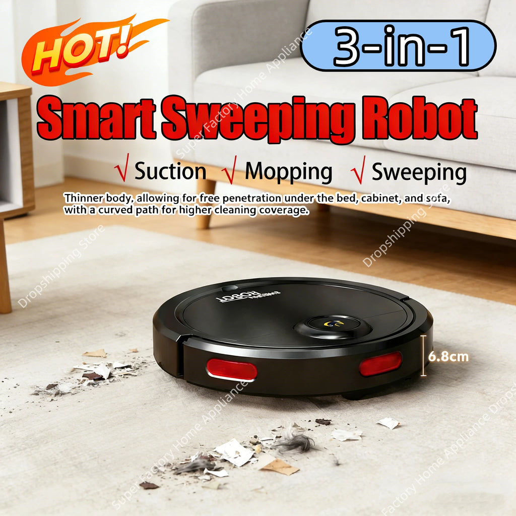 Saugroboter | 3-in-1 Kehren, Saugen & Wischen | USB-Aufladung | 2026 Modell | Cleanova