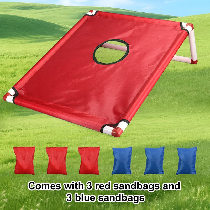Tossivo Wurfspiel-Set | Spielbrett mit 6 Wurfsäckchen | Outdoor-Gartenspiel für Strand, Garten & Partys