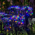 Solanique Solar-Gartenleuchte | Schwingende Sternenfeuerwerk-Lichter | Warmweiß | IP65 Wetterfest