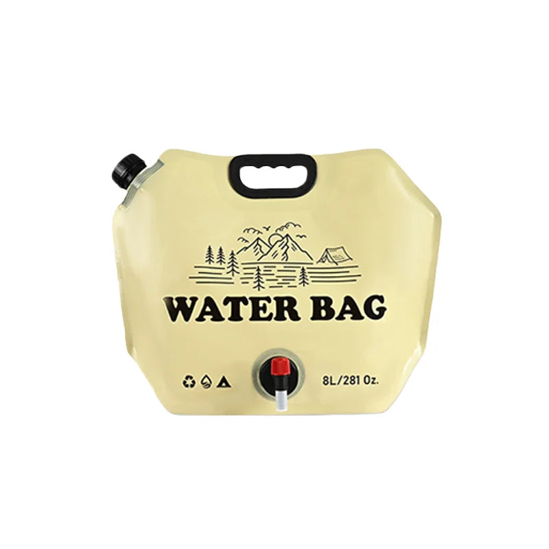 Hydrava | Faltbarer Wasserbeutel 8L | Tragbarer Wasserspeicher aus PEVA | Für Camping, Wandern und Outdoor