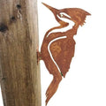 FerroLiva Gartenstecker Vogel Silhouette | Rostoptik | Metall | 14 x 7 x 1 cm