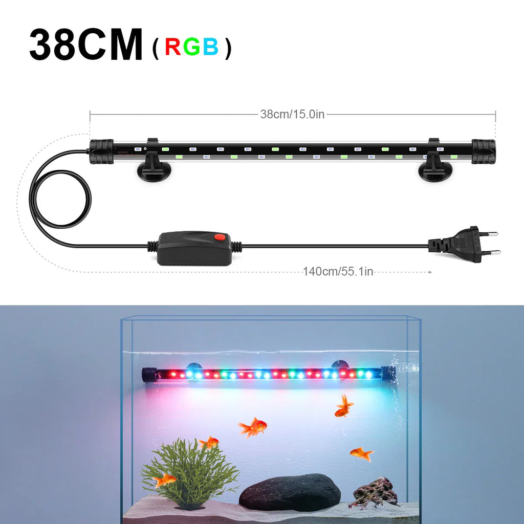 Aquanova LED Aquarium Lamp | Waterproof & Submersible | Plant Growth & Fish Colors | 18–58 cm