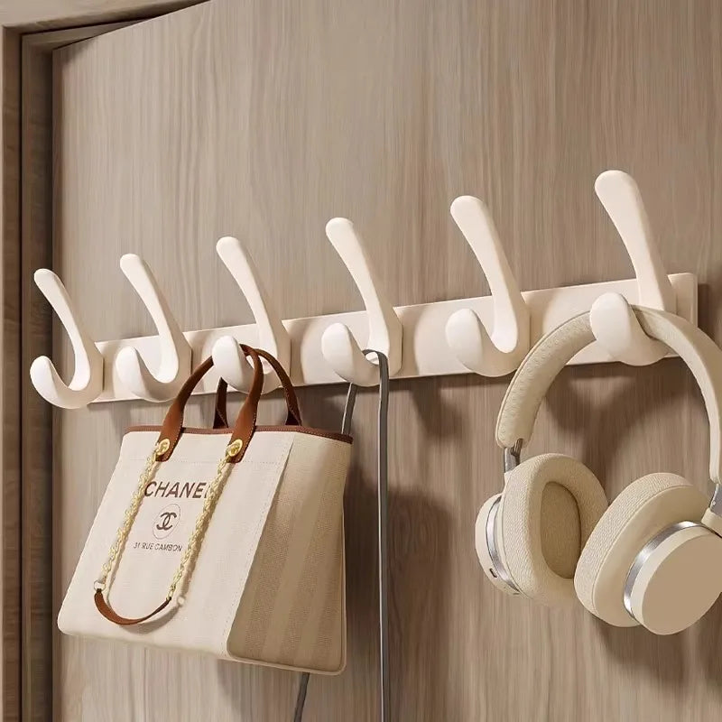 Hookeria Wandhaken Badezimmer & Flur | 10 Haken | Metall & ABS | Rostfrei | Tür- & Wandmontage