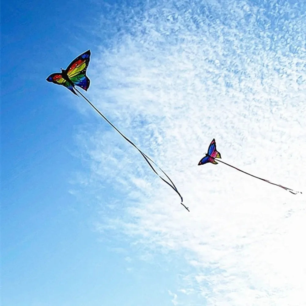 FlutterFly Schmetterlingsdrachen 1,45 m | Bunter Outdoor-Spiel-Drachen für Kinder | Stabil & Leicht Steuerbar