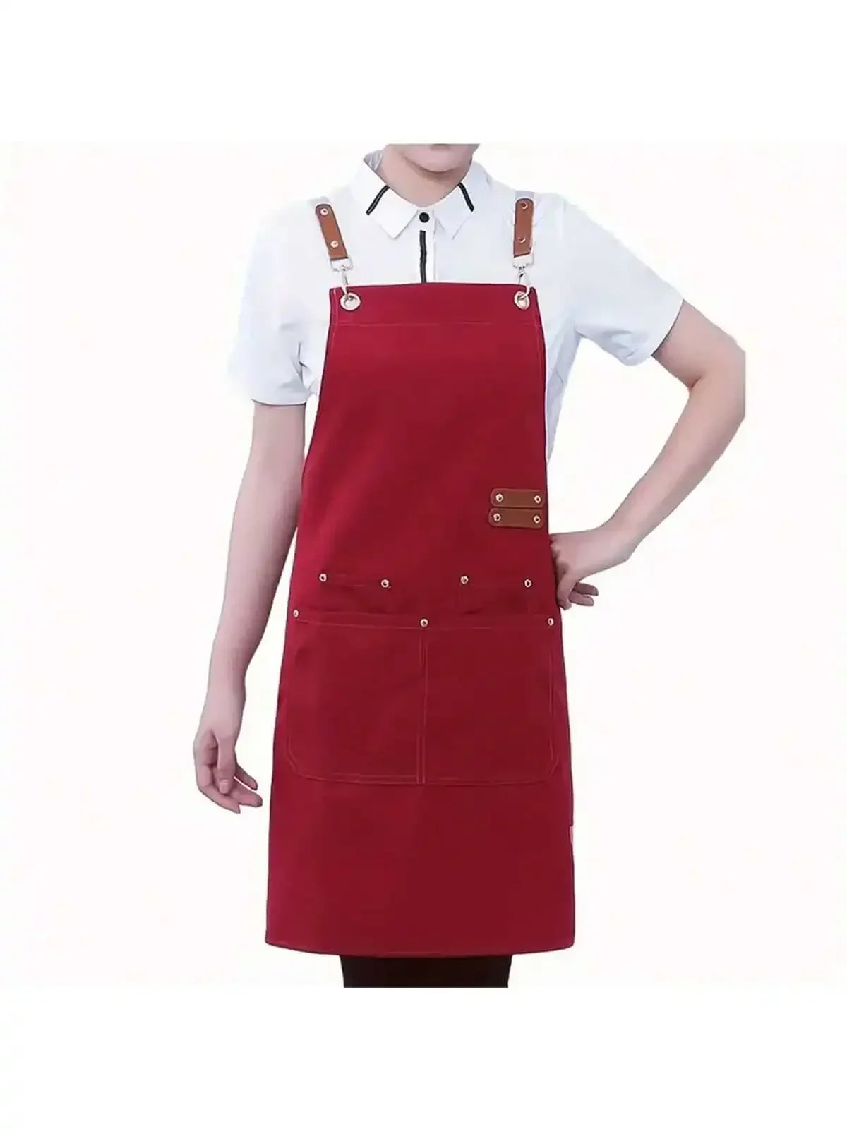 BRAVENTO Kochschürze Unisex | Cross-Back Design | Wasserdicht | Verstellbare Träger | Große Taschen