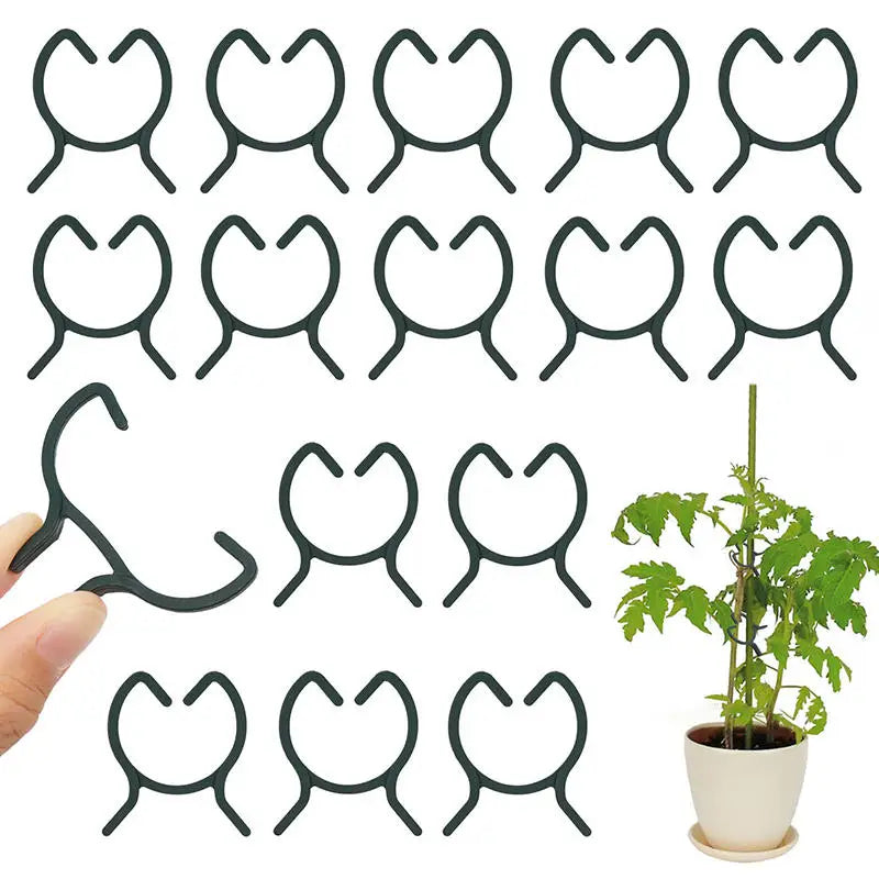 ClimbFix Garden Pflanzenclips 100/200er Set | 3 Größen | Rankhilfe Clips Grün