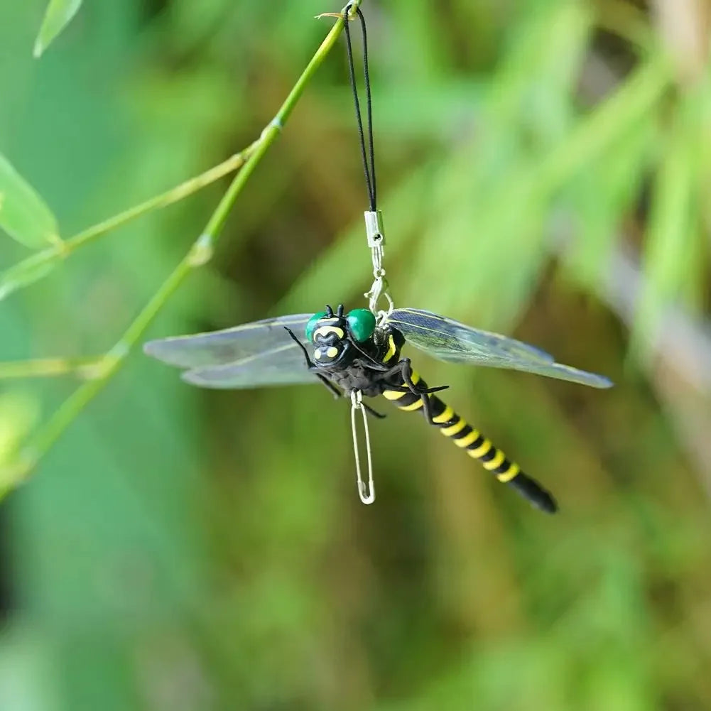 Naturion | Libellen-Abwehrdeko | Realistische Insektenattrappe | 12 cm für Garten & Outdoor