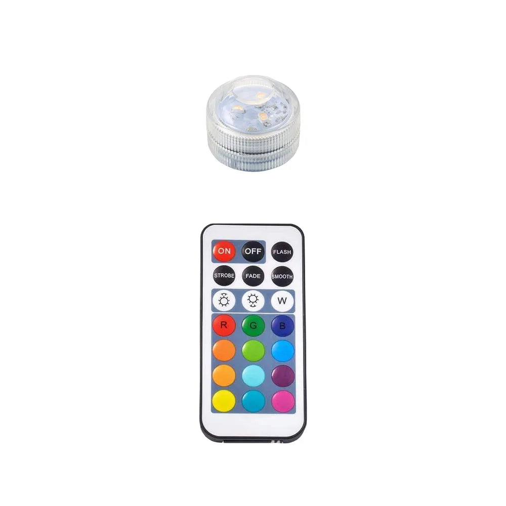 AquaGlow Mini Unterwasser-LED Lichter | RGB Farbwechsel | Fernbedienung | Wasserdicht