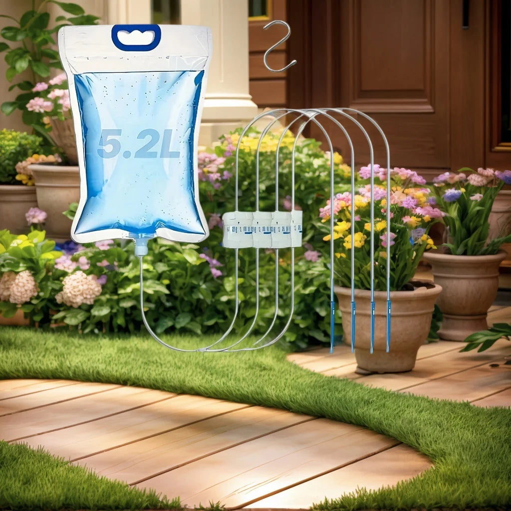 Pflanzen-Bewässerungsbeutel | Automatische Tropfbewässerung | Einstellbarer Wasserfluss | FloraDrop