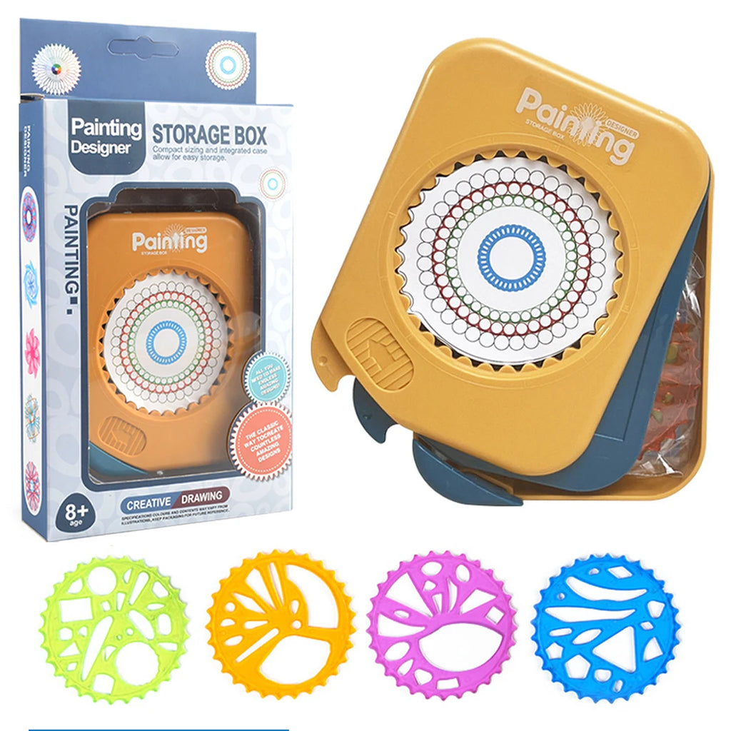 Geometriax Spirograph Zeichen Set | Geometrische Schablonen & Zahnräder | Kreatives Zeichenspielzeug | Kunststoff
