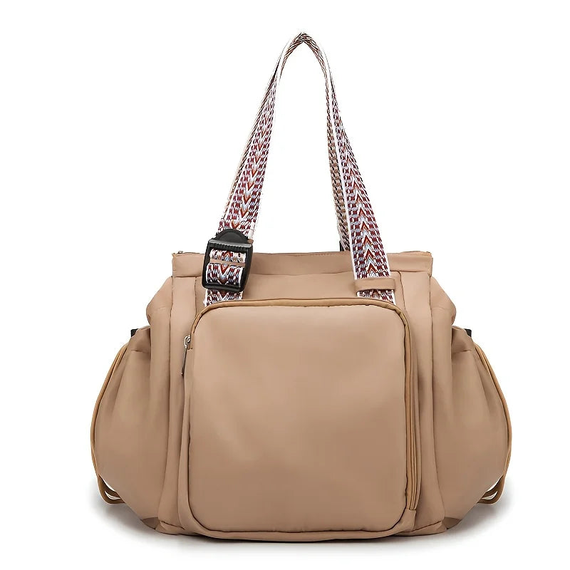 Travellia Großer Nylon Rucksack Damen | Wasserabweisend | Multi-Taschen Reise- & Alltagsrucksack