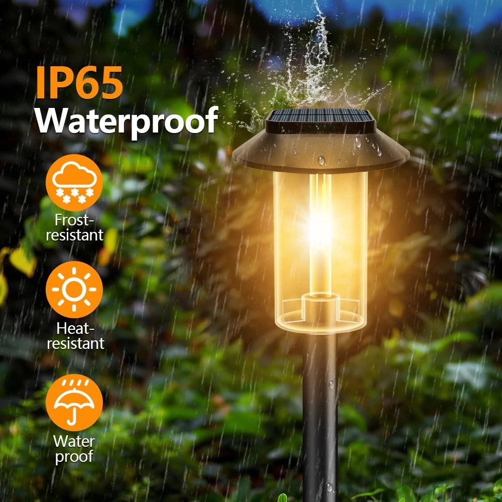 Solavaro Solar-Wegeleuchte | Warmweißes Licht | Wetterfest | Garten- & Wegbeleuchtung