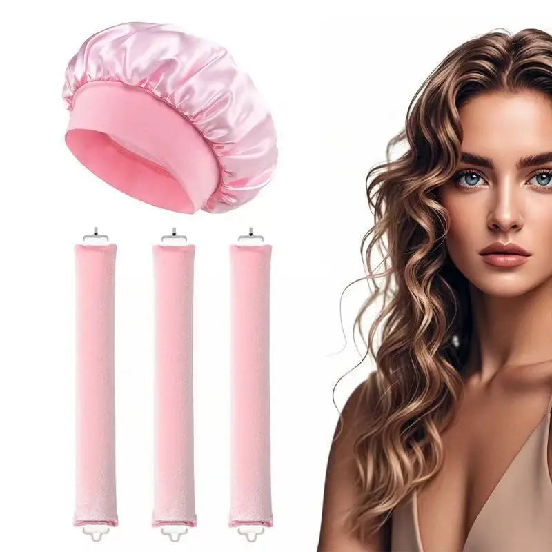 FlexiCurls Hitzefreie Haarwickler Stirnband | Flexible Schaum-Lockenwickler | 25 cm | Schlaf-Locken & DIY Styling | 3 Stück