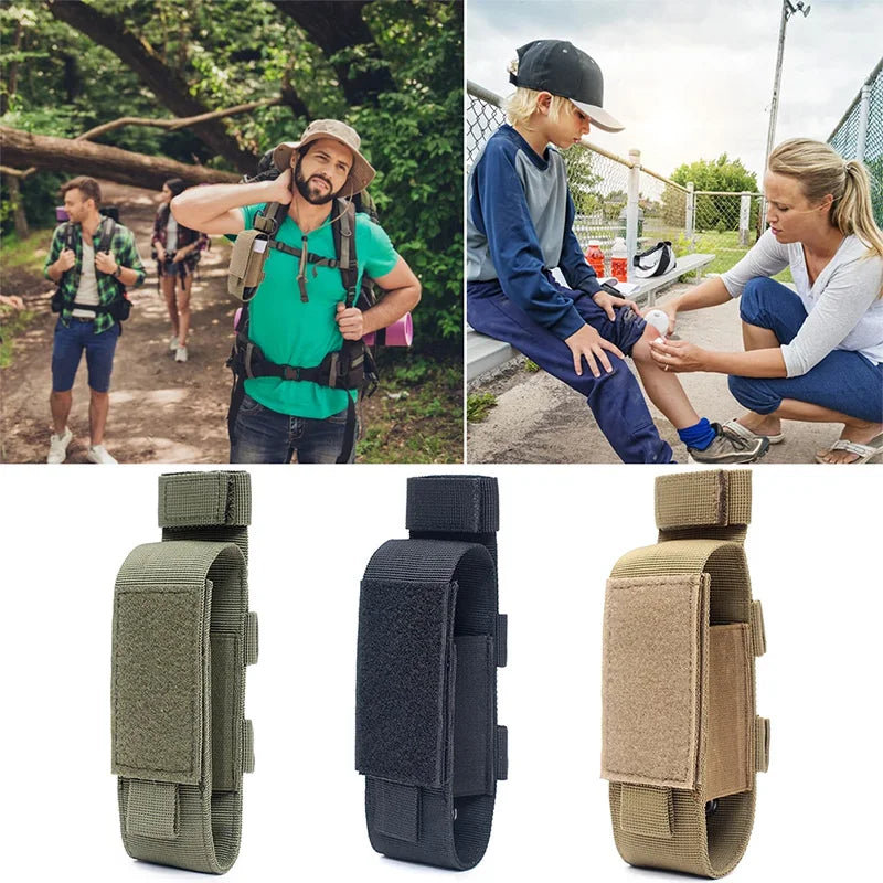 TactiHold | MOLLE Nylon-Holster für Tourniquet & Taschenlampe | Robuste Outdoor-Aufbewahrung | 18 × 5 × 7 cm