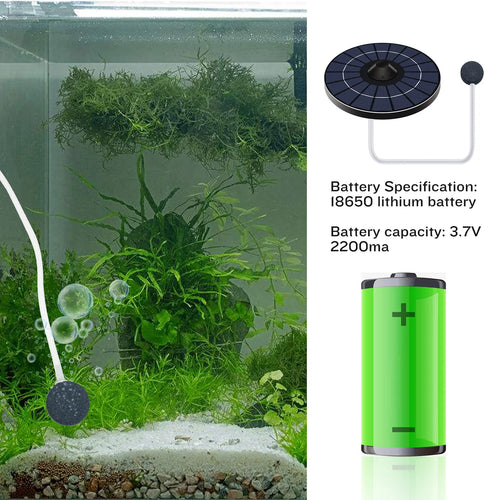 AquaSun Solar Sauerstoffpumpe Schwimmend | Aquarium & Teich | Hydroponik & Gartendekoration | 19 x 19 x 6 cm