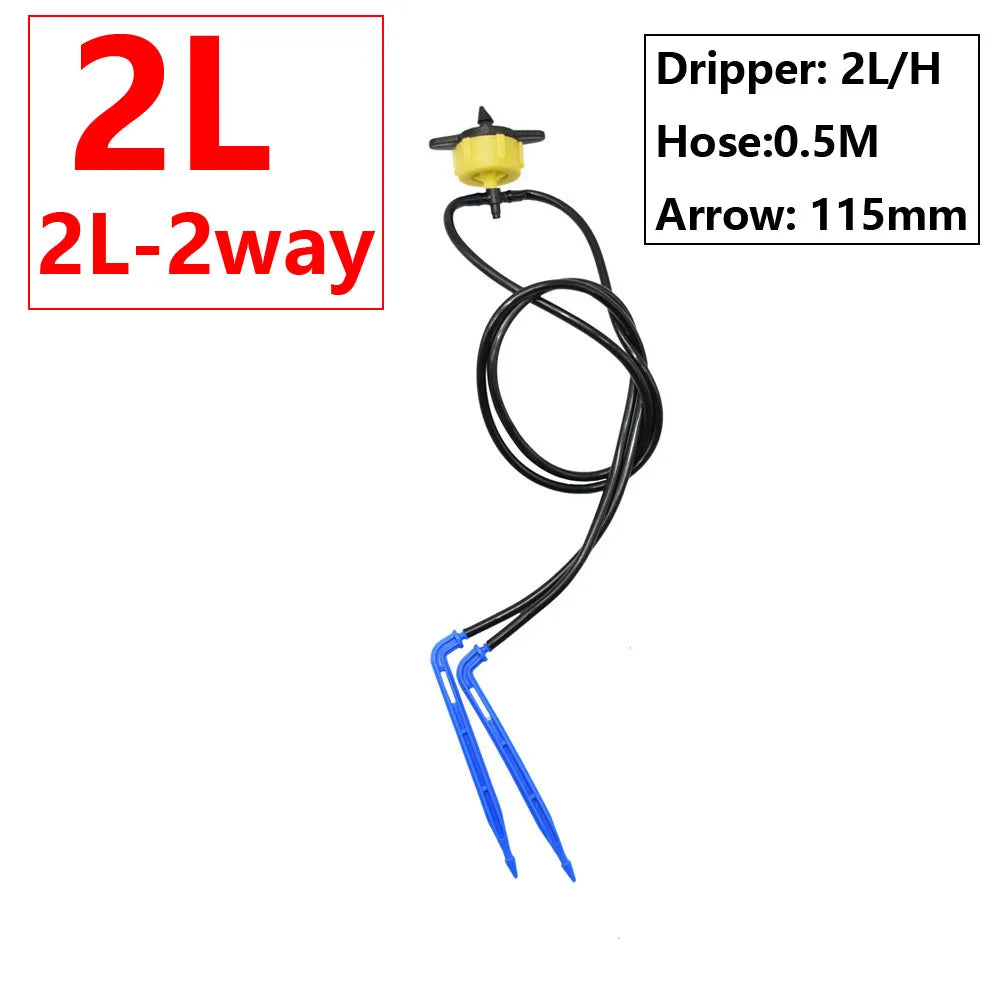 AquaVireo Tropfbewässerung Dripper 2L–8L/H | 1/2/4-Wege Verteiler | 0.3 / 0.5 cm Anschluss