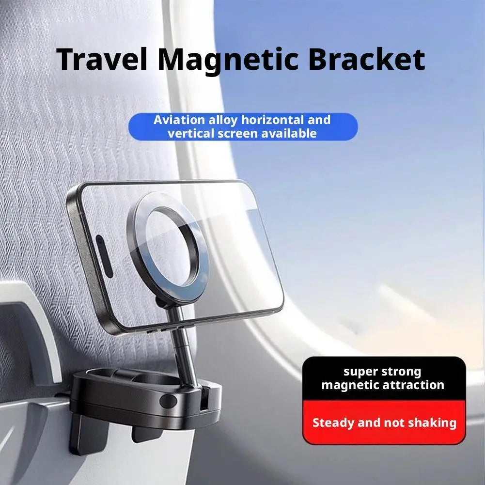 MagniFlex Reise-Handyhalterung | Magnetischer MagSafe Smartphone-Ständer | 360° Drehbar | Faltbar