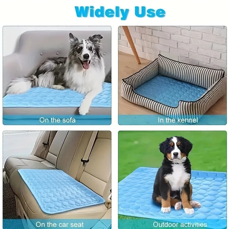 CoolPaws Plaid Kühlmatte für Hunde & Katzen | Wasserdicht & langlebig | Ungiftig | Kariertes Design | Maschinenwaschbar | S–L