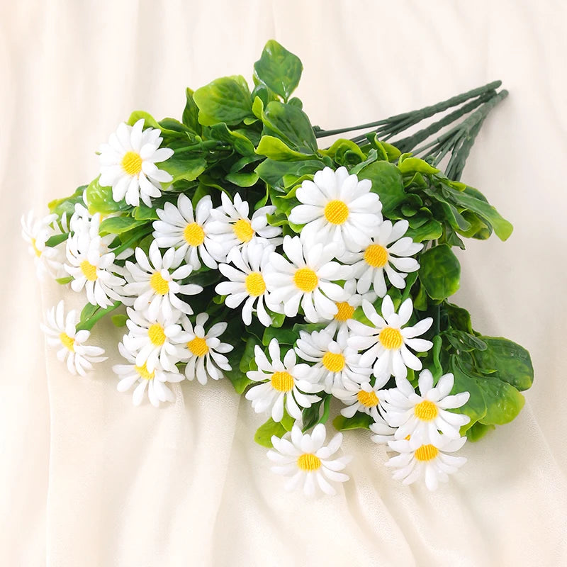 Florivida Künstliche Gänseblümchen | 33 cm | UV-beständig | Dekoblumen für Zuhause & Hochzeit