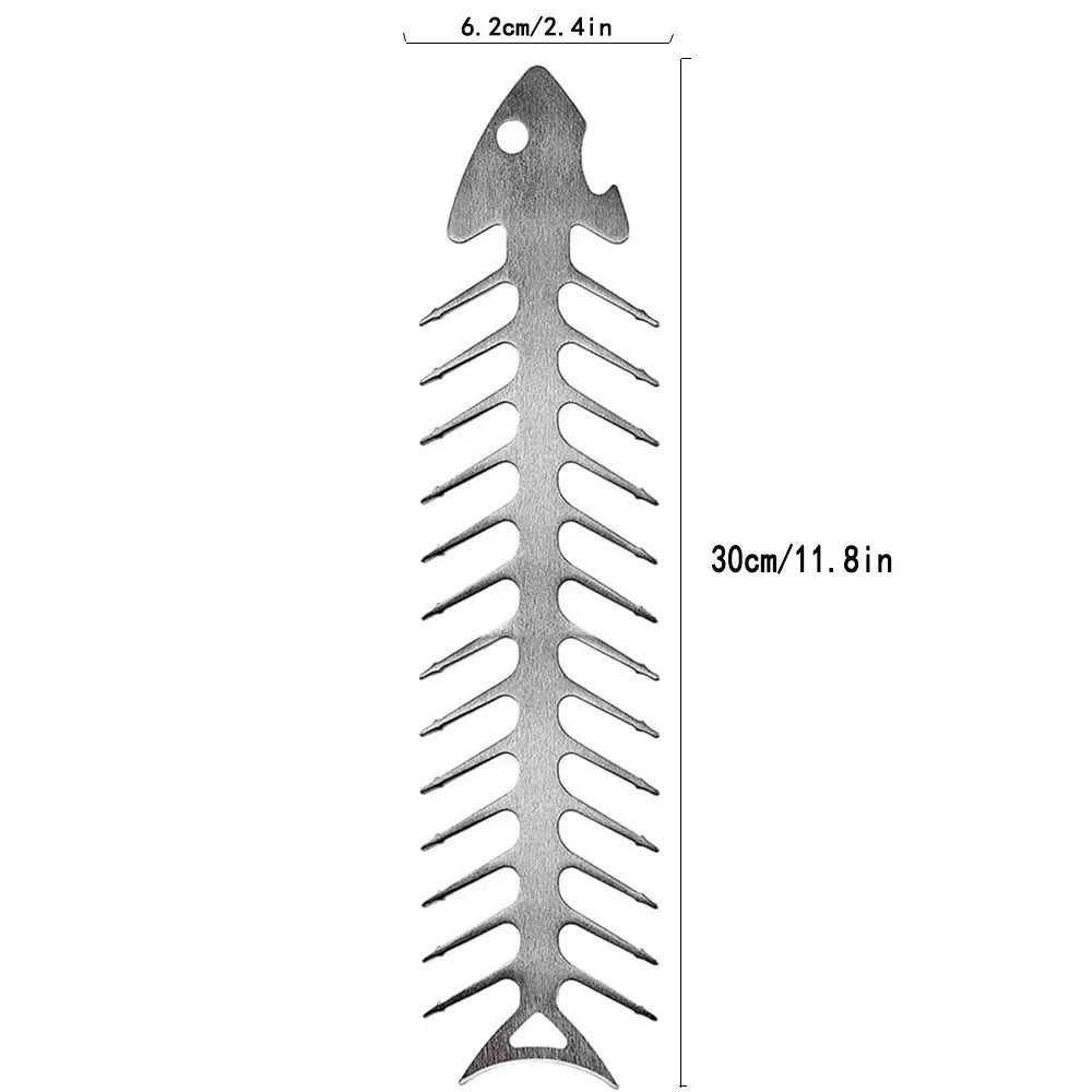 Emberix BBQ Spieße Set | Edelstahl Fischgräten-Design | 30 x 6 cm Grillspieße