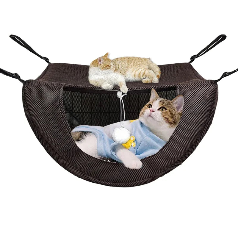 SnuggleNest | Hängematte für Katzen & Kleintiere | Atmungsaktiver Käfig-Schlafplatz | Waschbares Kuschelbett