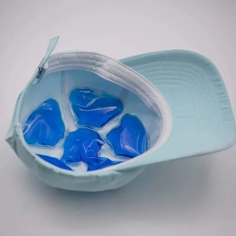 Coolvora Kühlpad für Helm & Mütze | Wiederverwendbares Gel-Kühlkissen | Verstellbar | Tragbares Kältepad