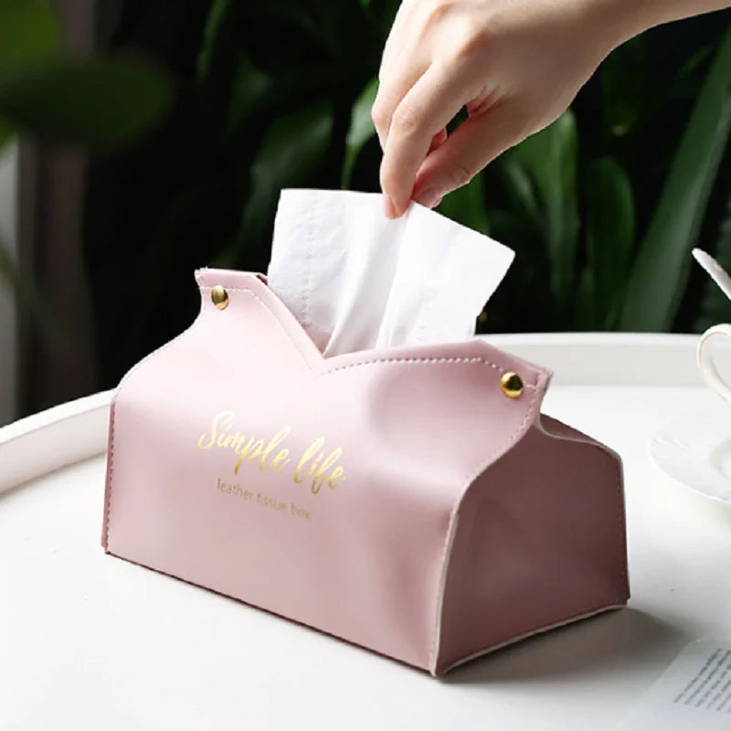 Tissora Kosmetiktuchbox | Elegante PU-Leder Optik | Große Aufbewahrungsbox für Zuhause & Auto
