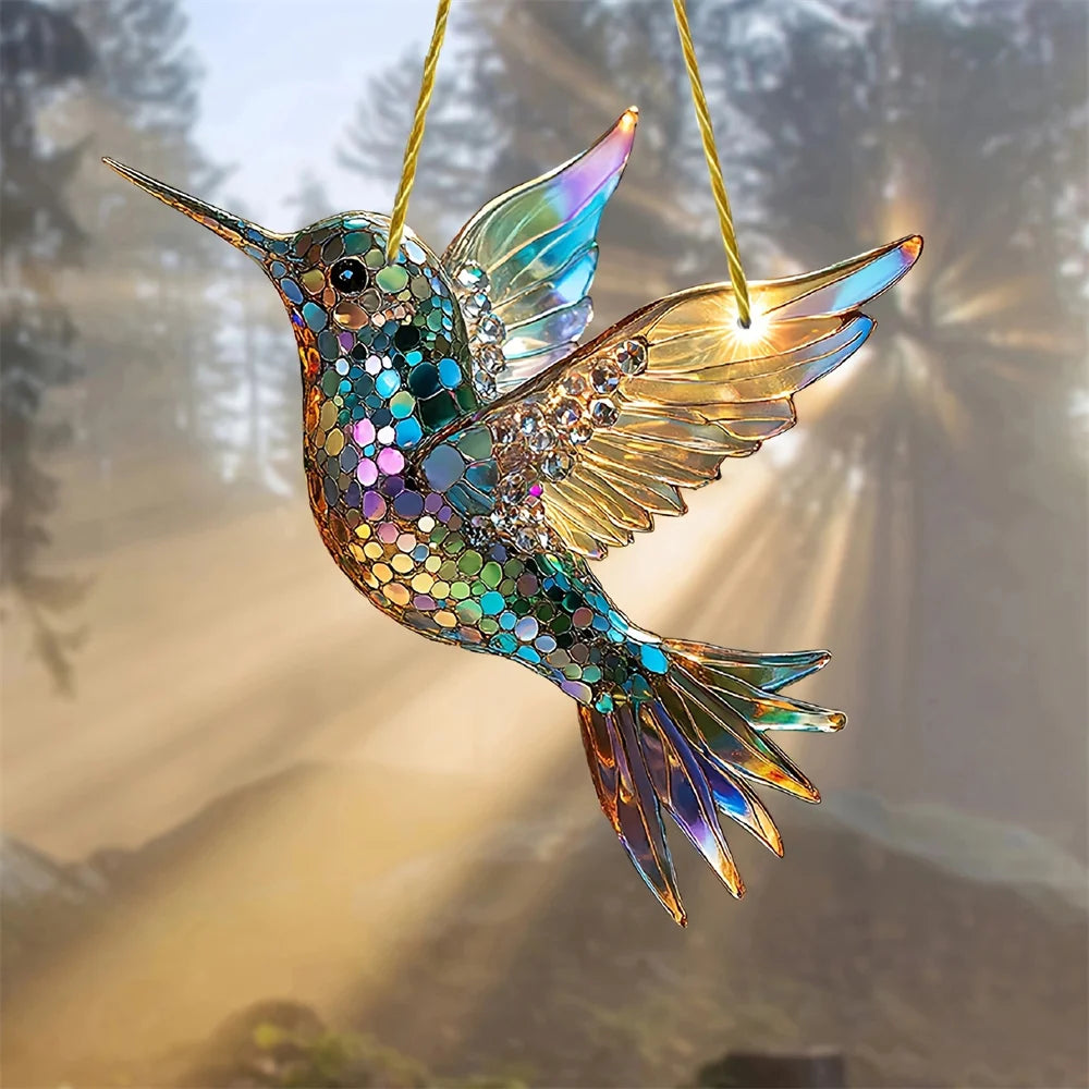 ColibriLuma Kolibri Fensterhänger | Acryl Suncatcher | 8 cm | Bunt | Garten Deko