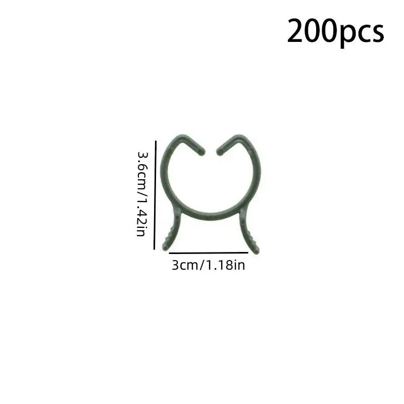 ClimbFix Garden Pflanzenclips 100/200er Set | 3 Größen | Rankhilfe Clips Grün