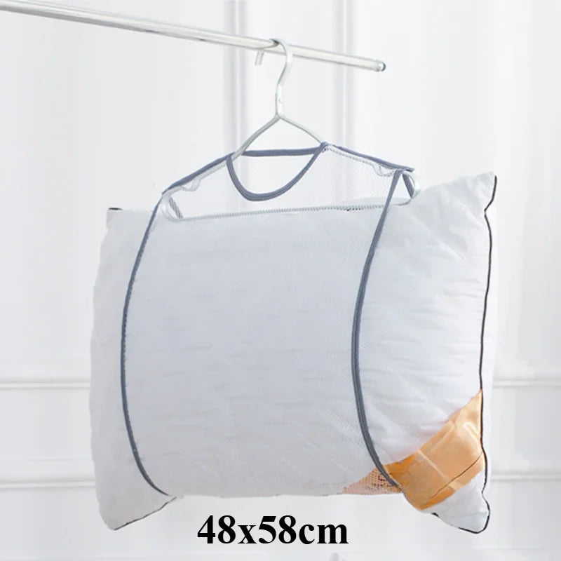 DryNest Home Kissen Trocknungsnetz | Hängender Kissen-Trockner | Atmungsaktiver Wäscheständer 38–48 cm