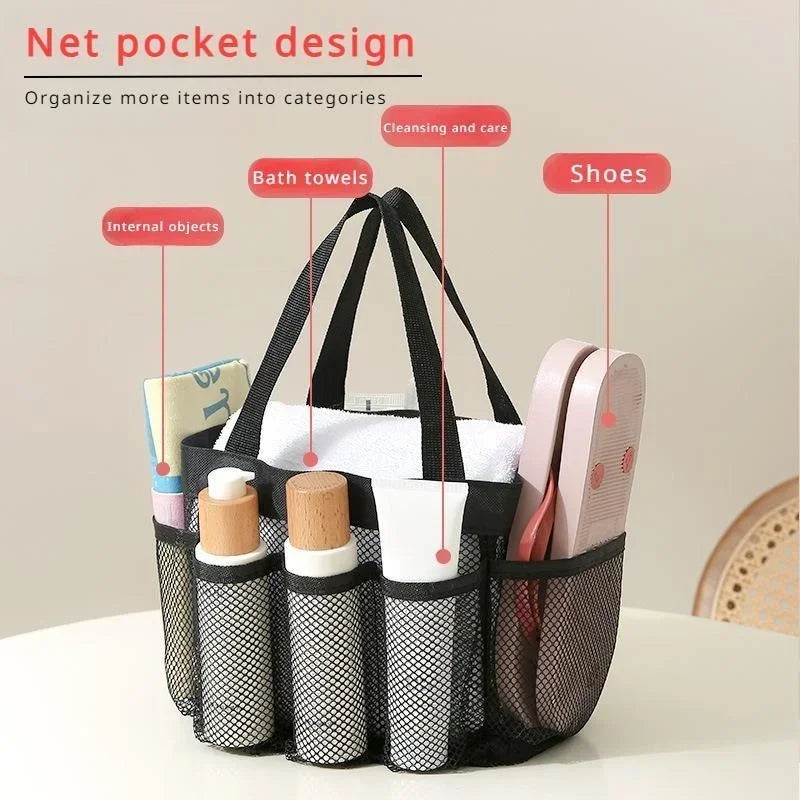 AquaCarry Strandtasche Netz | Schnell Trocknend | Große Kapazität | Dusch & Gym Organizer