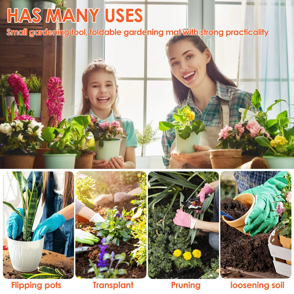Floramondo Sukkulenten Werkzeug Set mit Umtopfmatte | 13/16-teilig | 99 x 99 cm
