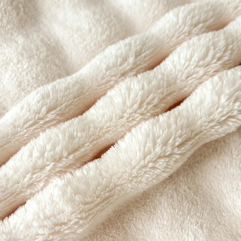 FauxLuxe | Plush Throw Blanket Made of Imitation Rabbit Fur | Double-Sided Velvet | Thick & Warm