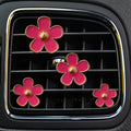 BloomDrive | Auto Duftclip Blumen Design | Aromatherapie Lüftungsclip Set | 4er-Pack