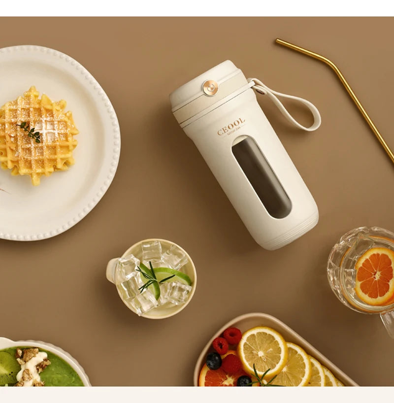 Blendora | Tragbarer Mini Mixer | USB Wiederaufladbarer Smoothie-Maker | Tritan Behälter | 400 ml