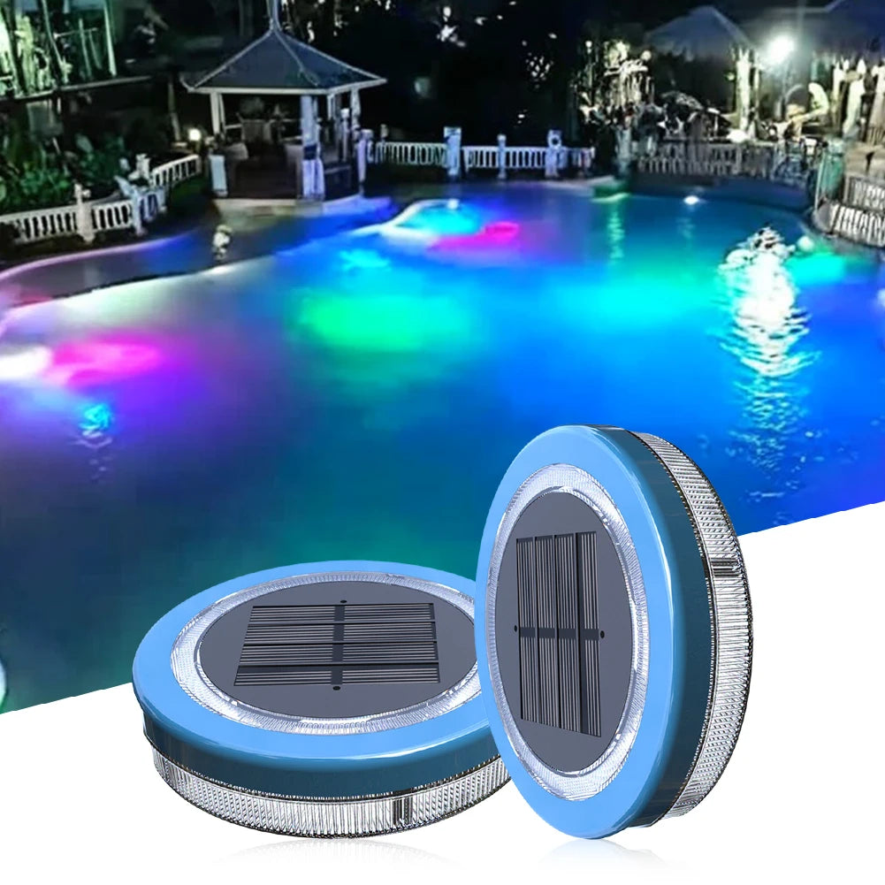 AQUARYS Solar Poolleuchte Schwimmend | IP68 Wasserdicht | Blau LED | Für Pool & Teich