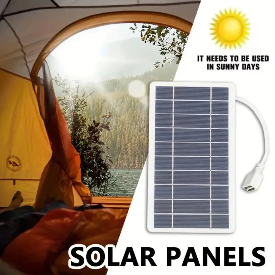 SolarVolt | Tragbares USB-Solarpanel | 2W Leistung | 5V Ausgang | Kompaktes Outdoor-Ladegerät für Camping & Reisen