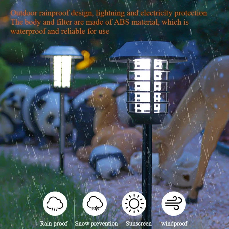 SolarNexa | LED Solar Insektenlampe | Wasserdichte Mückenfalle für Garten & Terrasse | Solar Gartenleuchte mit Insektenschutz