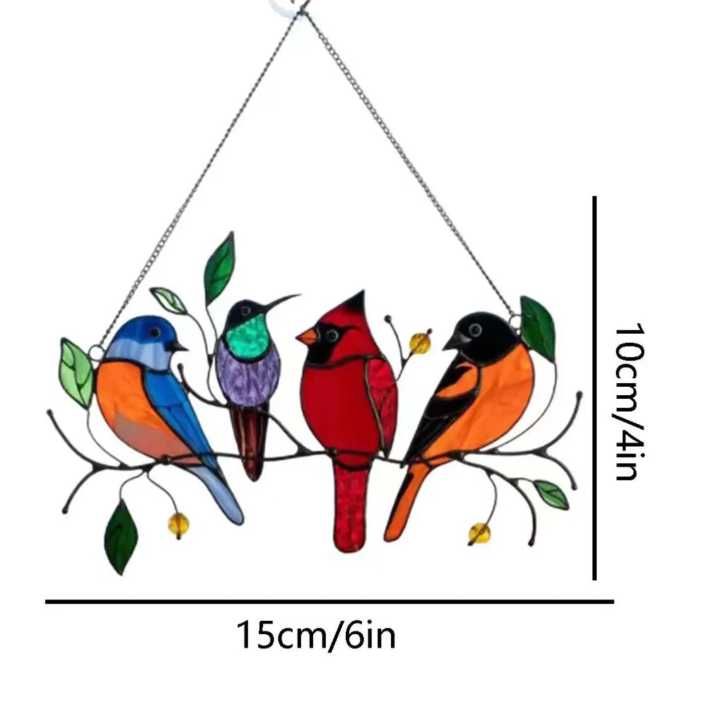 Aviora Vogel Wanddeko Metall | Dekoratives Vogelschwarm Ornament | Hängedeko für Innen & Außen